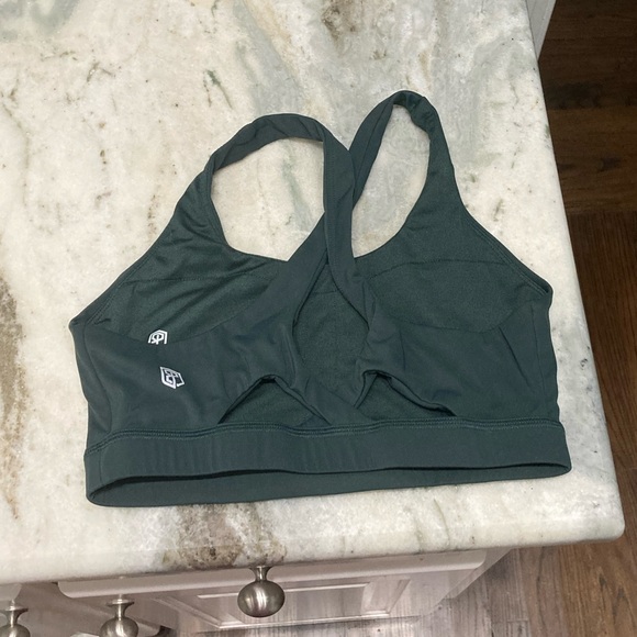 Green Criss Cross Back Sports Bra S - Picture 4 of 6
